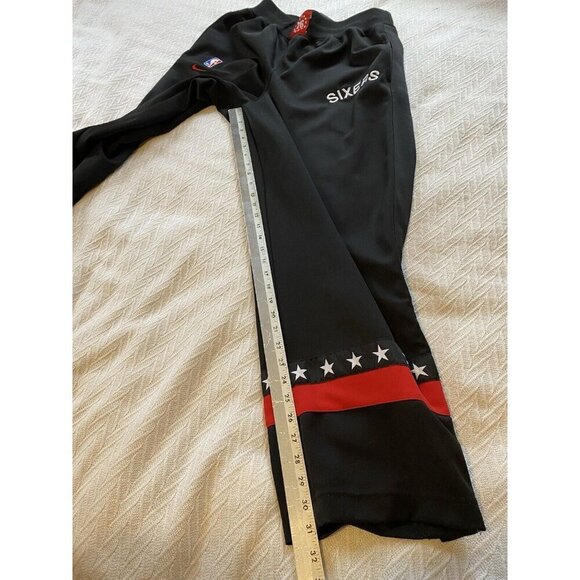 Nike NBA 76ers Sixers Joggers Sweatpants Black Athleisure Basketball Tear Away - Picture 11 of 16